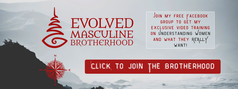 Evolved Masculine Brotherhood banner. Click here to join free